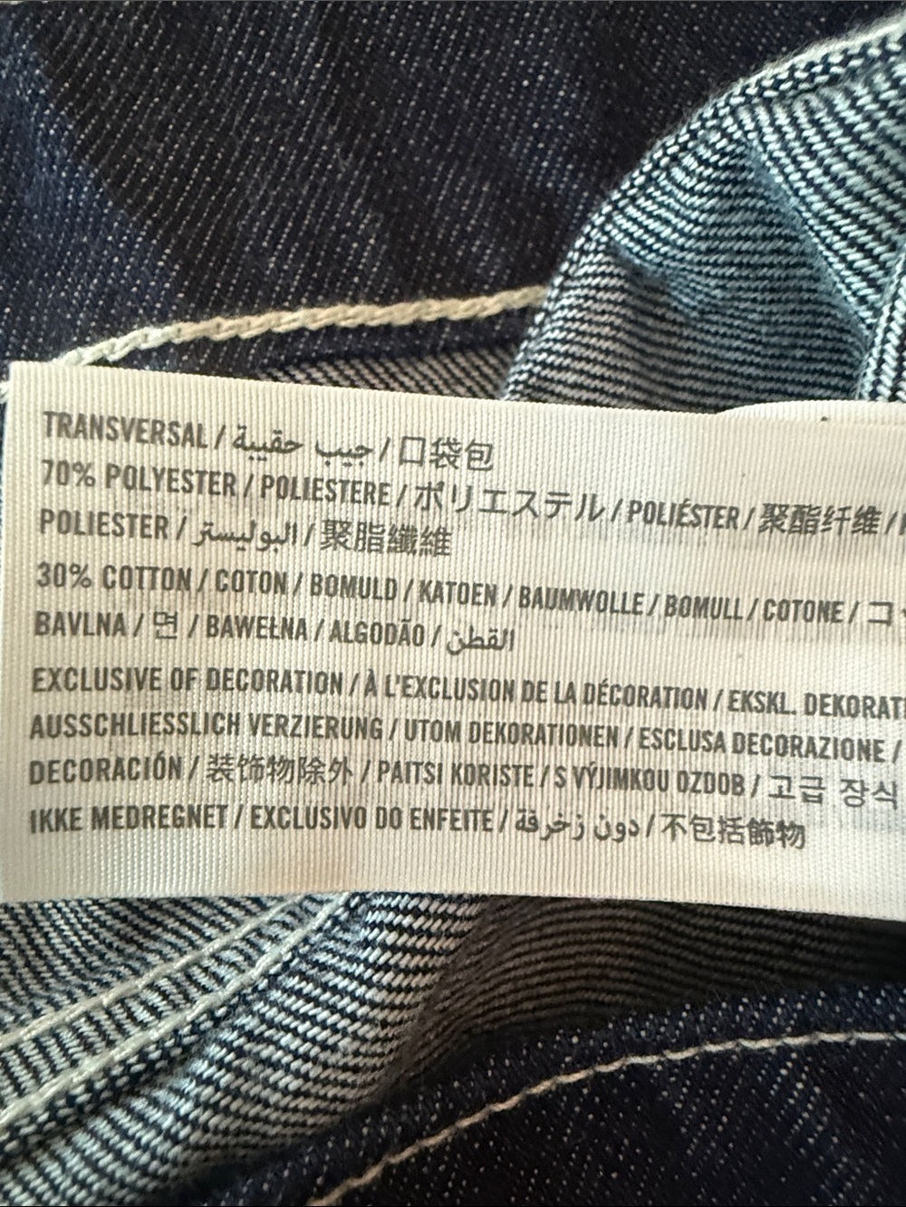 NWOT- Abercrombie & Fitch Dark Indigo Denim Mini Skirt Size 25 - Picture 6 of 6